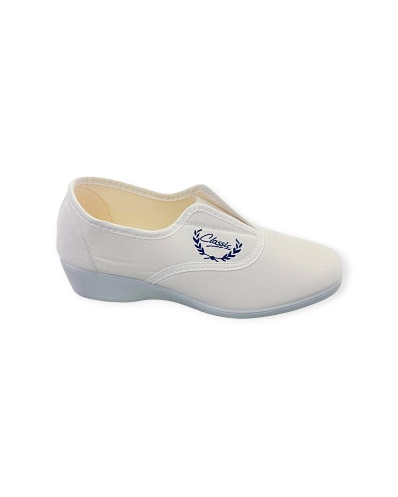 Sapatos de cunha de Mulher ALCALDE ZAPATILLA GOMA BLANCO