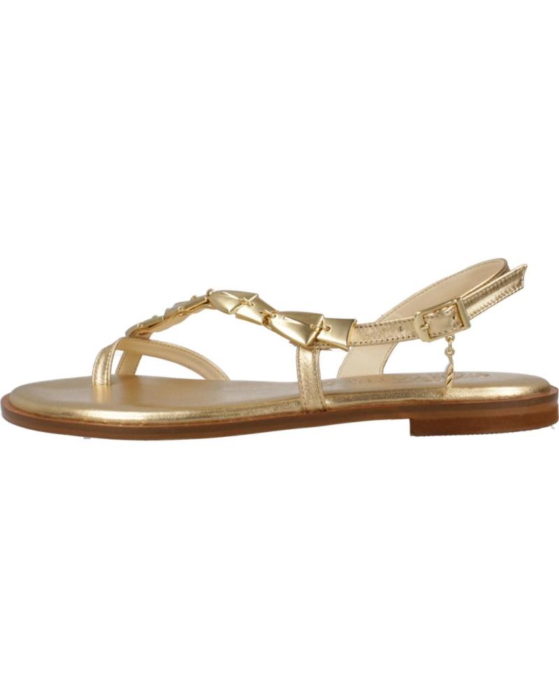 CARYATIS SANDALIAS PLANAS CON TIRAS CRUZADAS Y CIERRE DE HEBILLA GOLD