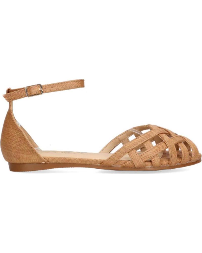 Sandalias de Mujer ETIKA SANDALIA ESTILO CANGREJERA PLANA PARA MUJER 10124 COL CAMEL