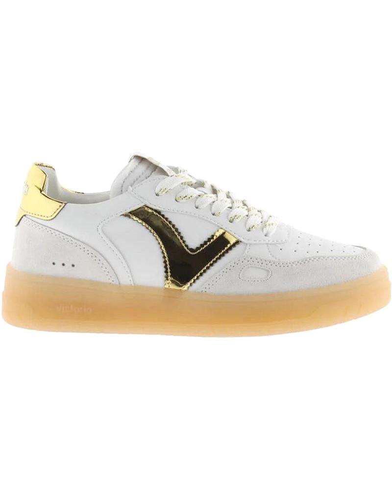 VICTORIA SEUL 1257130 - DEPORTIVAS EFECTO PIEL Y SERRAJE METALIZADO ORO ORO