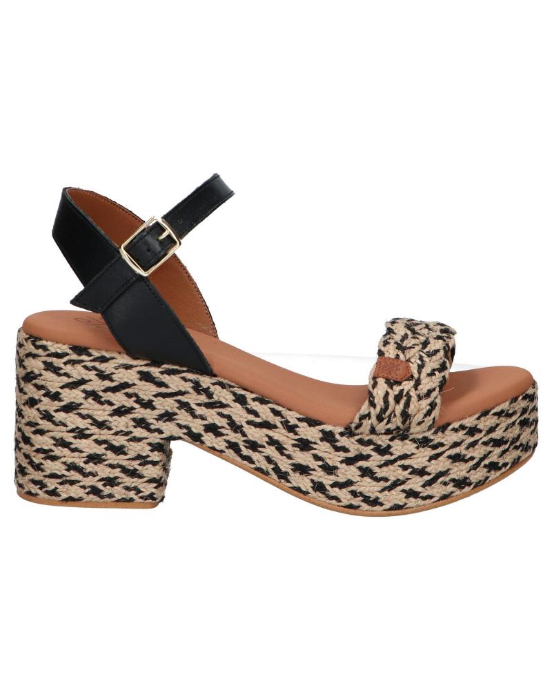 Sandalias de Mujer POPA 051 ABAKA RUMA NEGRO YUTE CT37102 002