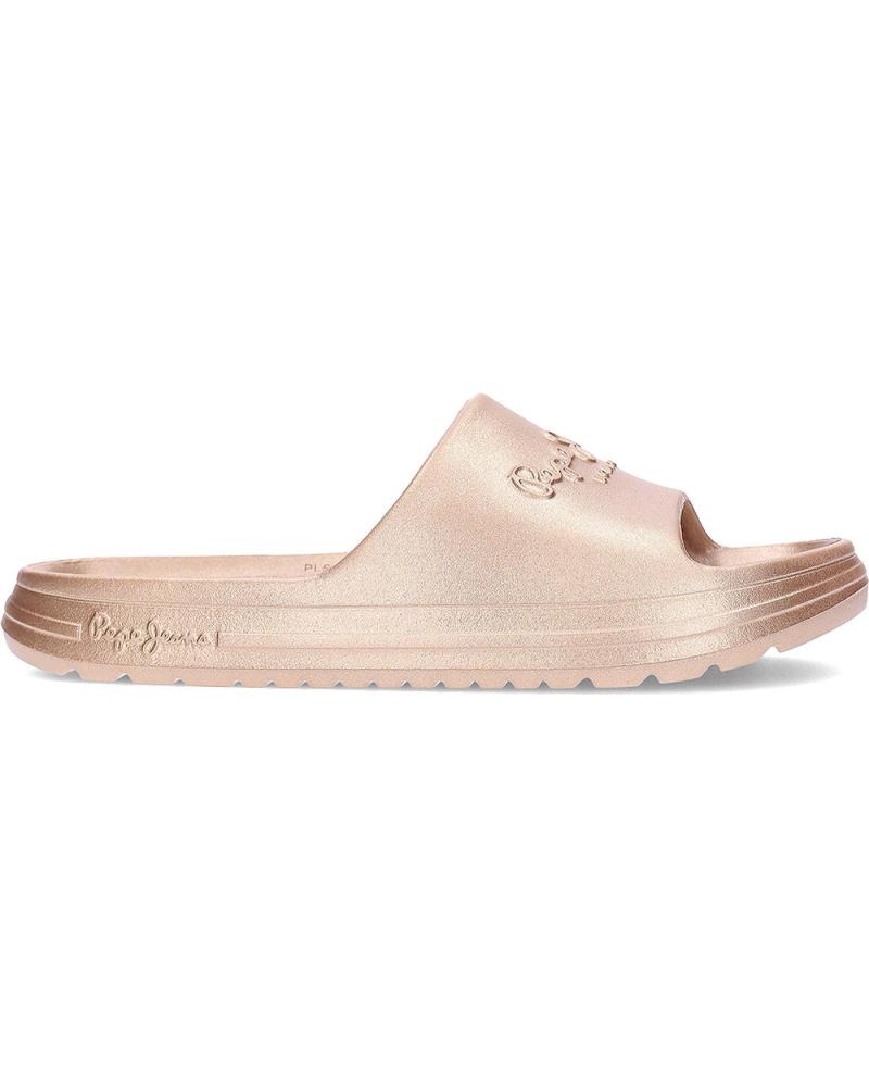 CHANCLAS PEPE JEANS BEACH SLIDEMET PLS70165 DORADAS PARA MUJER GOLD
