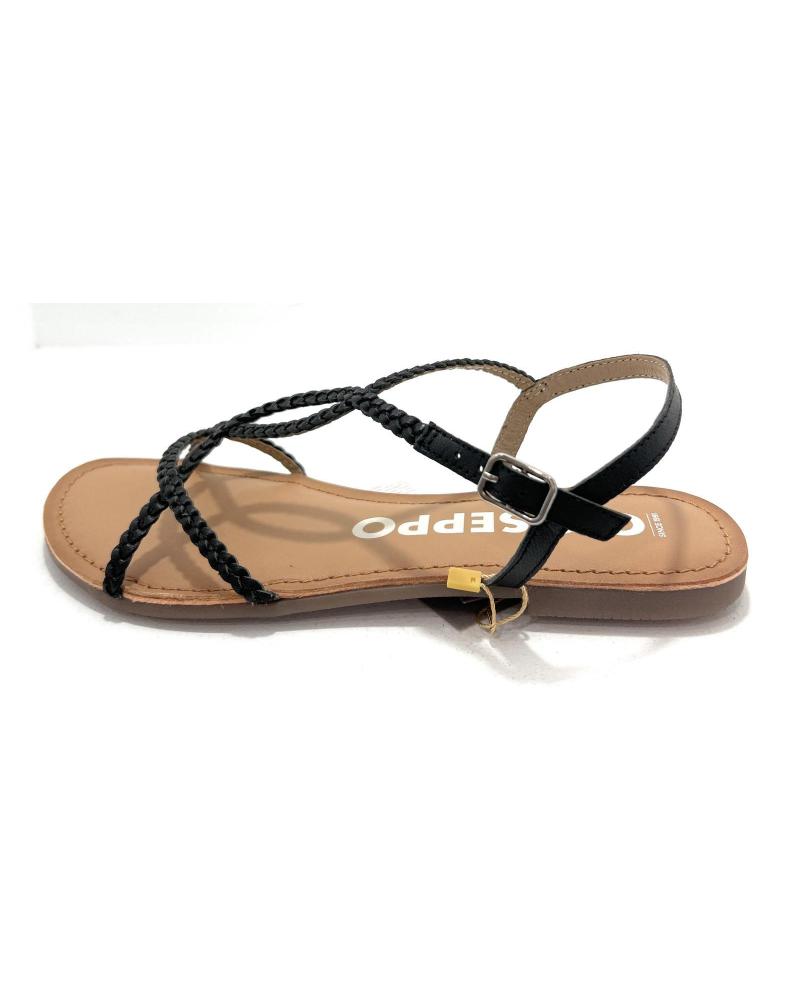 Sandalias de Mujer GIOSEPPO SANDALIAS PLANAS TRENZADAS HEBI NEGRO