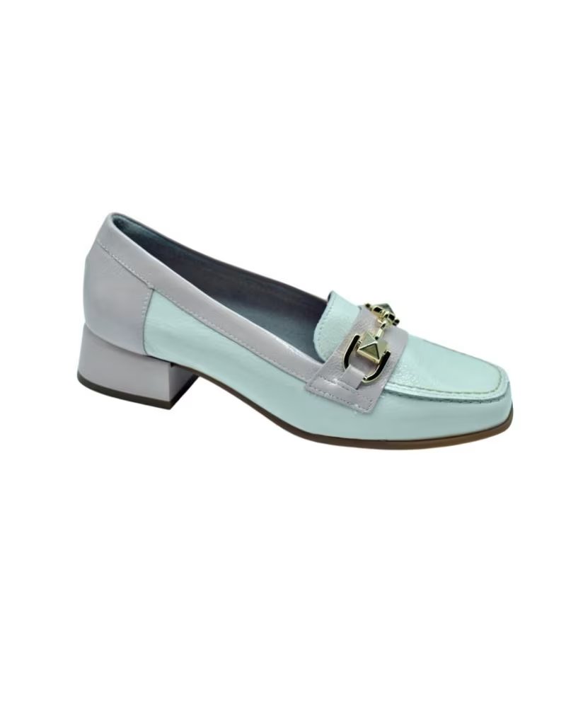 de pitillos mocasincombi charol adorno blanco