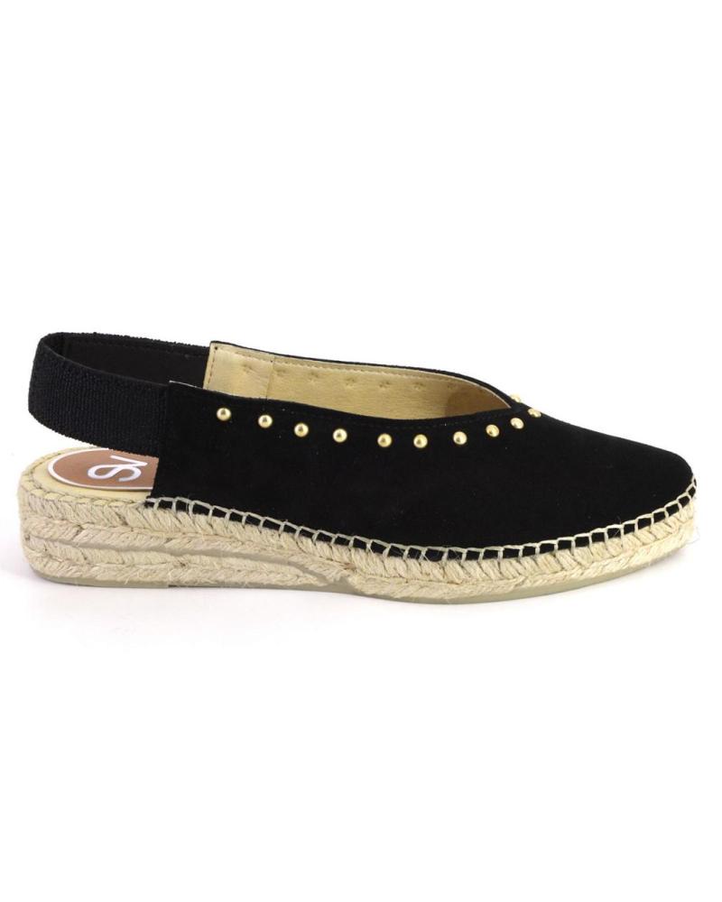Sapatos de Mulher SALVI 132-016T ALPARGATAS DE MUJER ANTE SERRAJE NEGRO