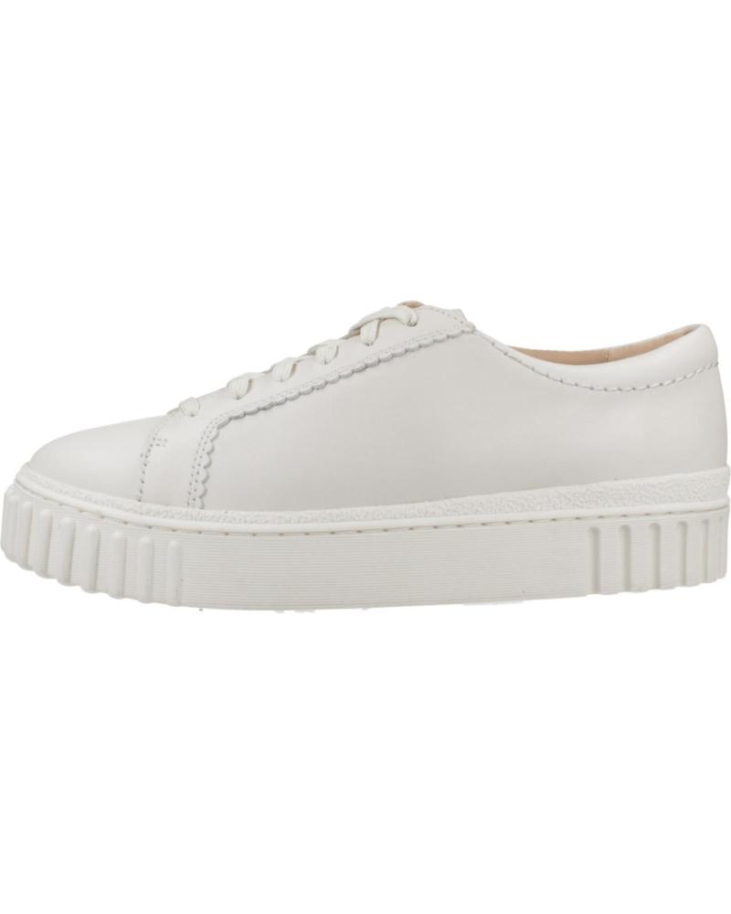 CLARKS ZAPATILLAS MAYHILL WALK DE PIEL BLANCA PARA MUJER - REF. 26177817 BLANCO