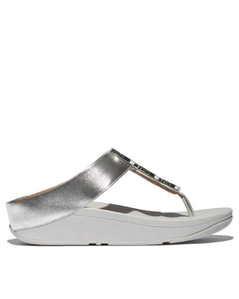 Sandalias de Mujer FITFLOP FINO RESIN-HOOP TOE-POST PLATA