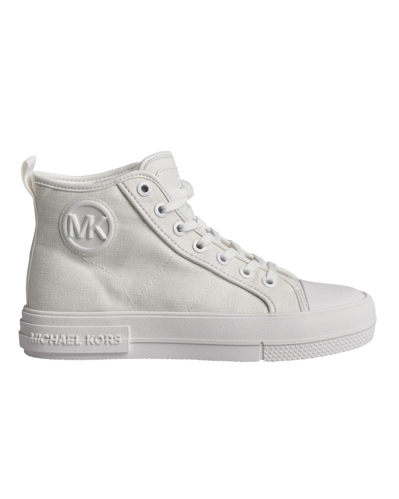 Deportivas de Mujer MICHAEL KORS SNEAKERS ALTAS EVY DE LONA 43R4EYFS4D PARA MUJER BLANCO