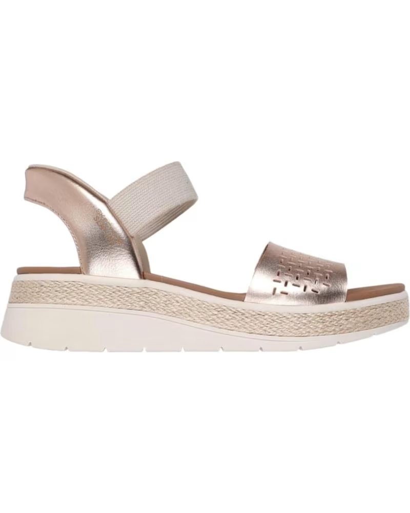 de skechers sandalias slip-in de piel metalico