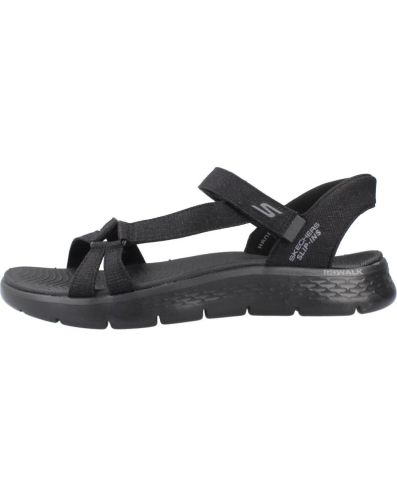 SKECHERS SANDALIAS MUJER MODELO SLIP-INS GO WALK FLEX COLOR NEGRO BBK