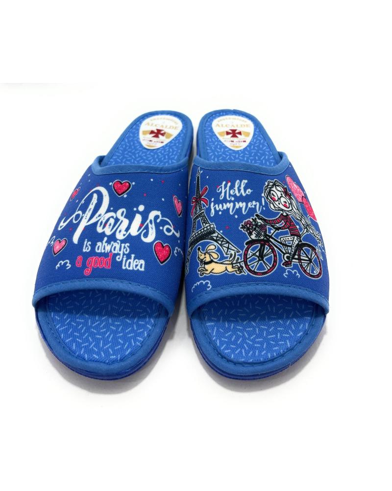 Calzado de casa de Mujer SELQUIR ZAPATILLAS CASA MUJER P-ABIERTA HELLO SU AZUL