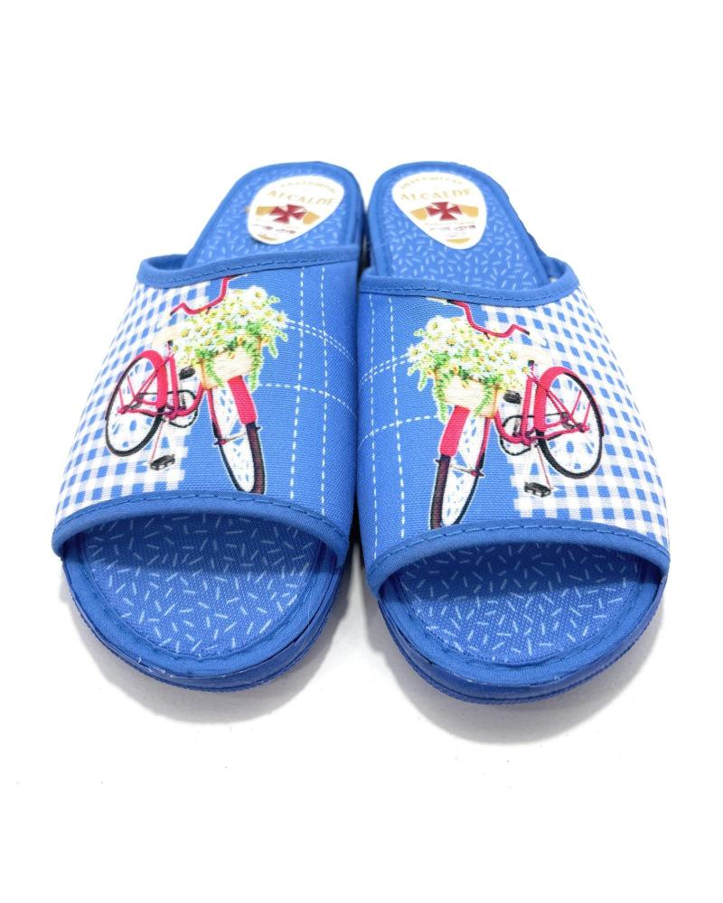 Calzado de casa de Mujer SELQUIR ZAPATILLAS CASA MUJER P-ABIERTA BICICLET AZUL