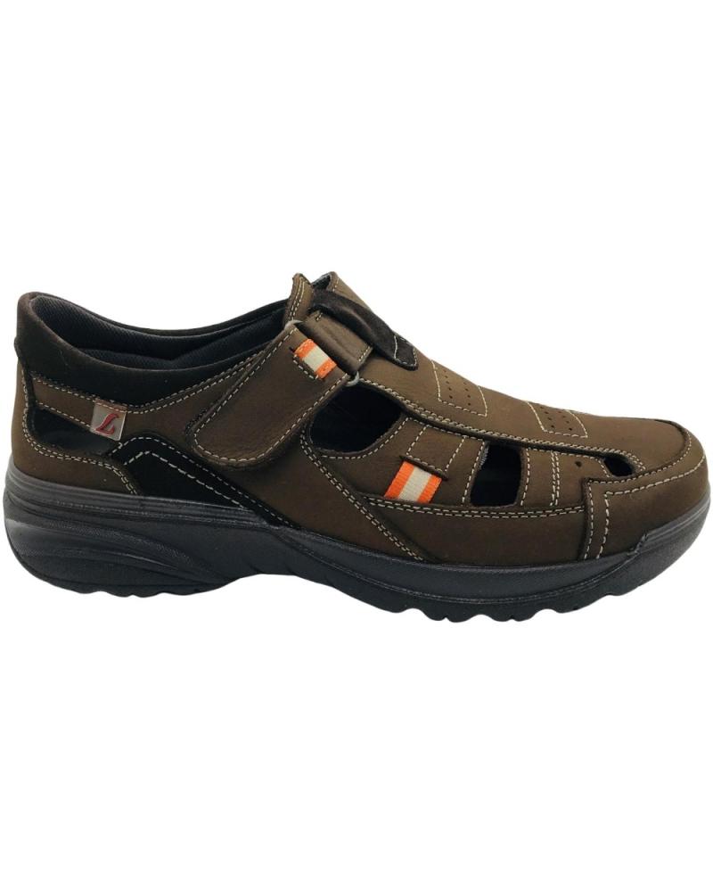 LUISETTI SANDALIA BRONX 16250ST MARRÓN CON VELCRO MARRON