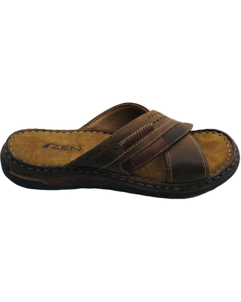 ZEN SANDALIA PIEL HOMBRE 5732 MARRON