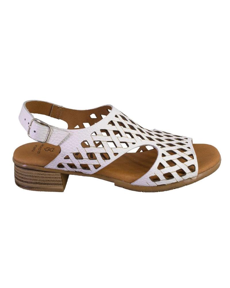 MARCA INEXISTENTE KAMINA 2088 SANDALIAS DE MUJER PIEL BLANCO