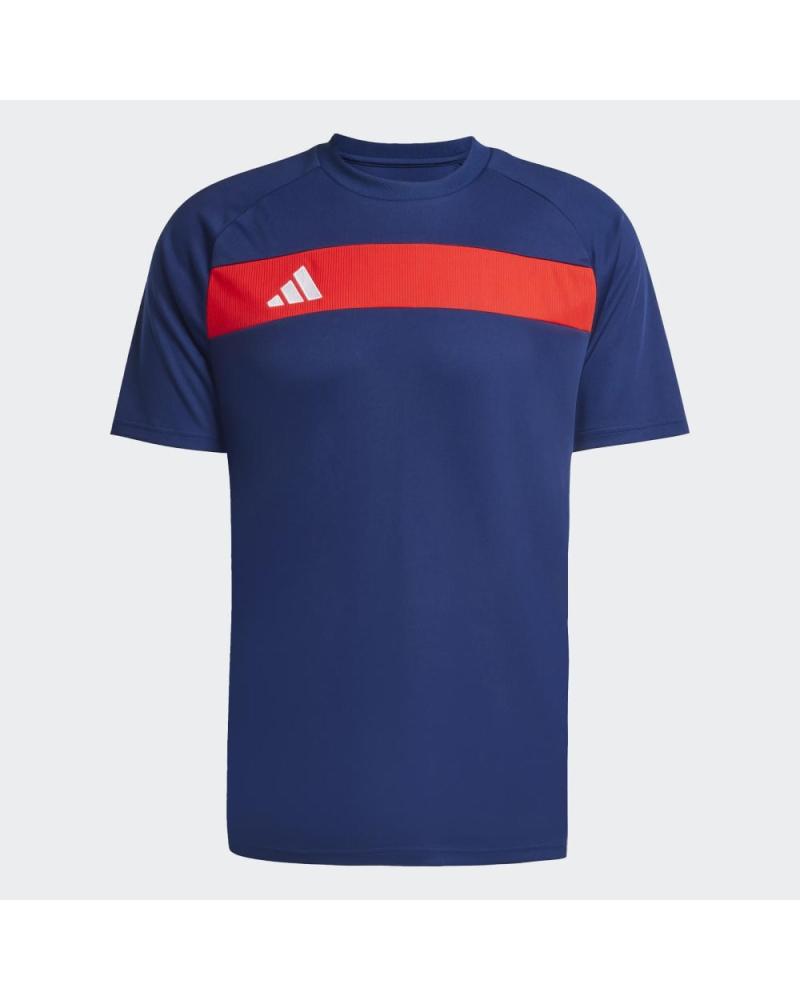 CAMISETA DEPORTIVA ADIDAS TIRO ES JSY AZUL CON FRANJA ROJA AZUL