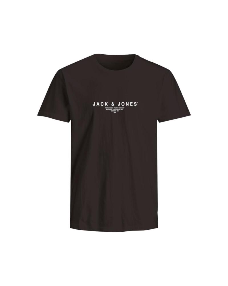 CAMISETA NEGRA JACK & JONES CON LOGO ESTAMPADO BLACK