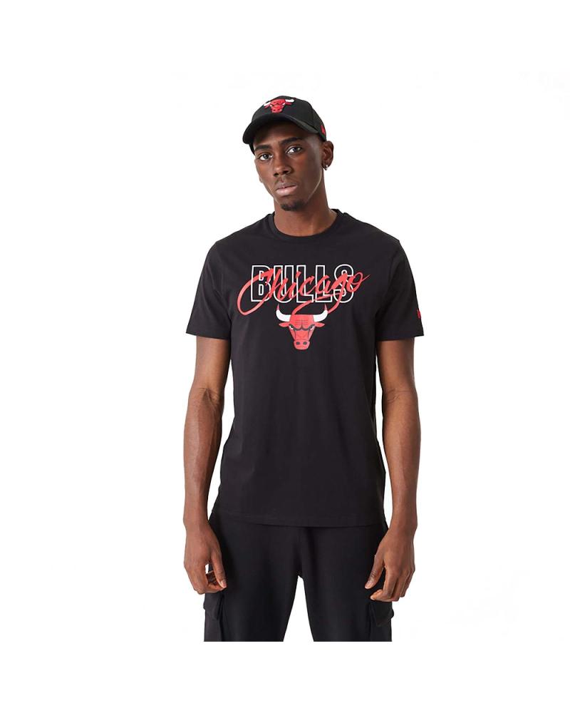 CAMISETA NEW ERA CHICAGO BULLS NBA NEGRA HOMBRE NEGRO