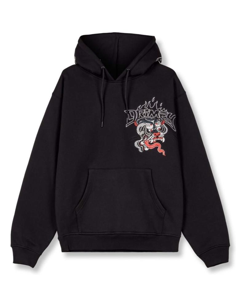 SUDADERA GRIMEY DEEPER HEAVYWEIGHT VINTAGE HO NEGRA CON ESTAMPADO MULTICOLOR NEGRO