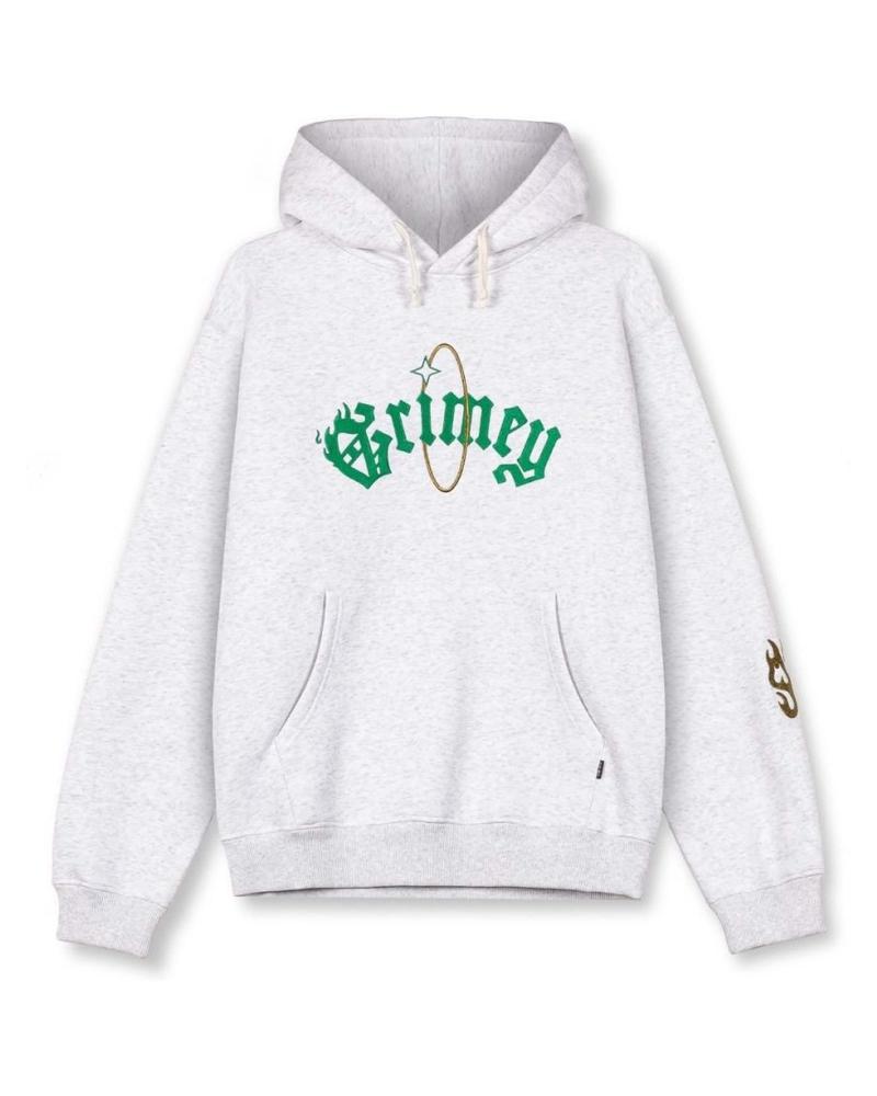 GRIMEY SUDADERA CON CAPUCHA GRIS CON ESTAMPADO 'GRIMEY' GRIS