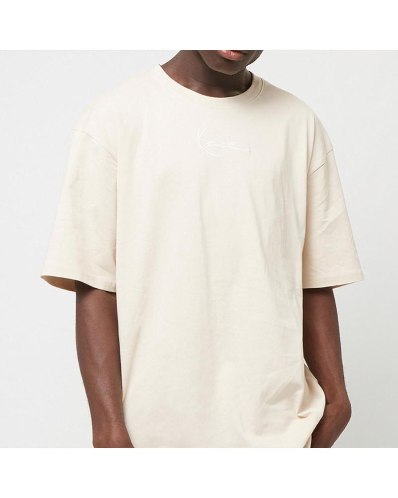 CAMISETA KARL KANI SMALL SIGNATURE ESSENTIAL DE MANGA CORTA BEIGE MULTICOLOR