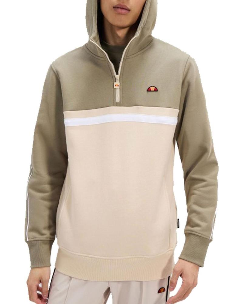 ELLESSE SUDADERA CON CAPUCHA ANTOGONI OH HOODY COLOR BLOCK KAKI-BEIGE PARA HOMBRE KAKI-BEIGE