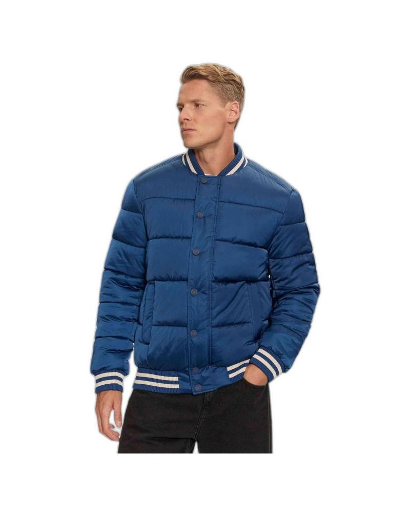 GUESS CHAQUETA BRANDED PUFFA BOMBER AZUL AZUL