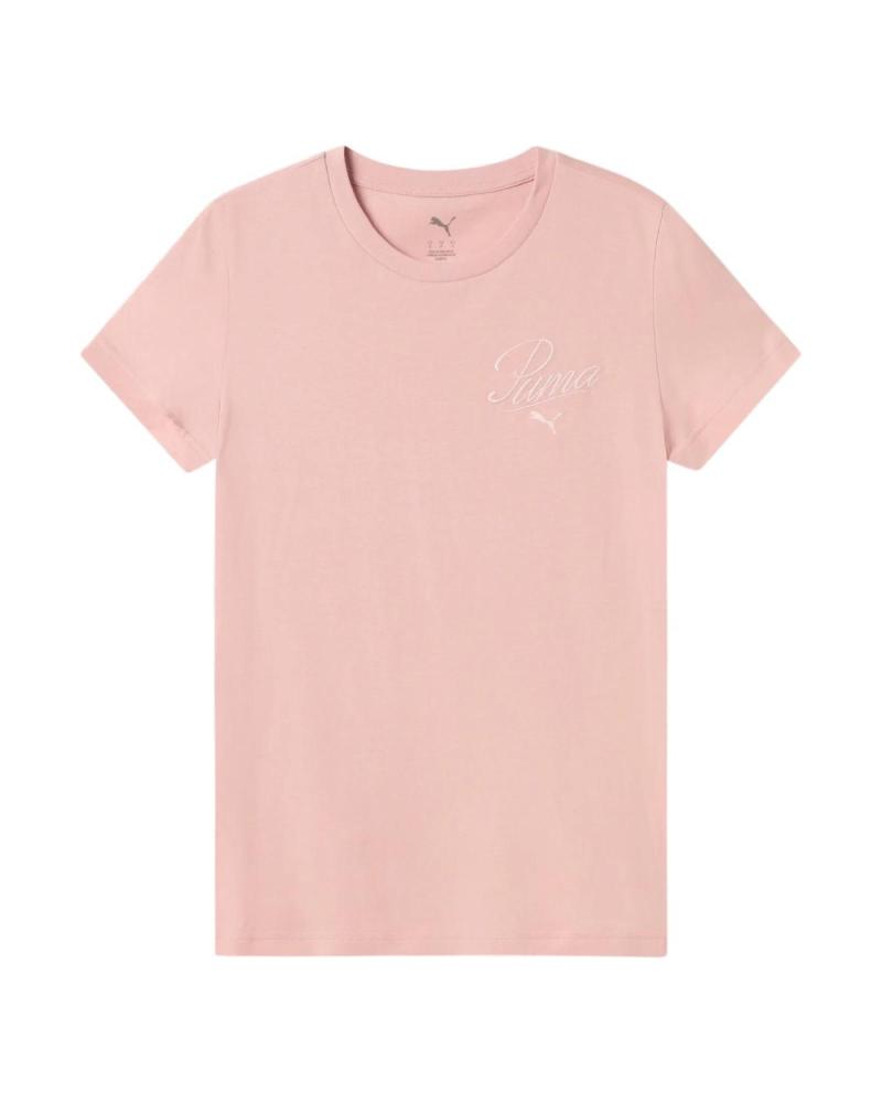 PUMA CAMISETA ESSENTIALS SCRIPT TEE DE MANGA CORTA ROSA - REF. 684982-91 ROSA