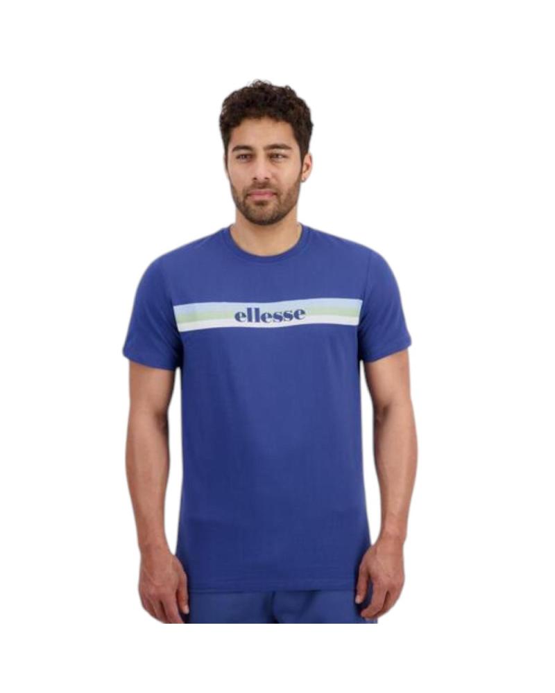 CAMISETA ELLESSE GIACOMO SHR22414-429 AZUL MARINO CON FRANJA NAVY NAVY