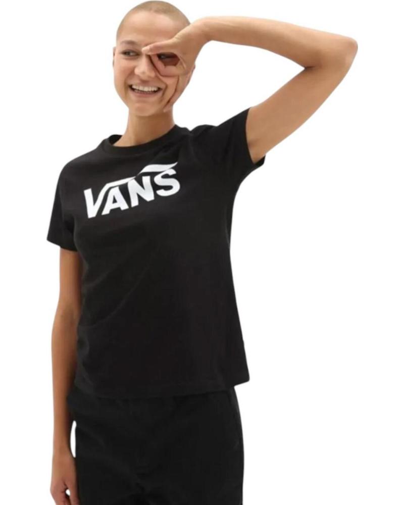 CAMISETA VANS FLYING V CREW TEE VN0A3UP4B EVENING HAZE NEGRO - VANS OFF THE WALL NEGRO