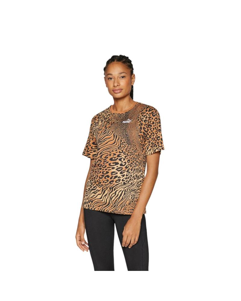 PUMA CAMISETA ESSENTIALS GRAPHIC ANIMAL LEOPARD MUJER MARRÓN 688533-63 MARRóN