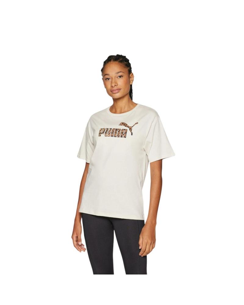 PUMA CAMISETA ESSENTIALS GRAPHIC ANIMAL MANGA CORTA BEIGE 688532-87 BEIGE