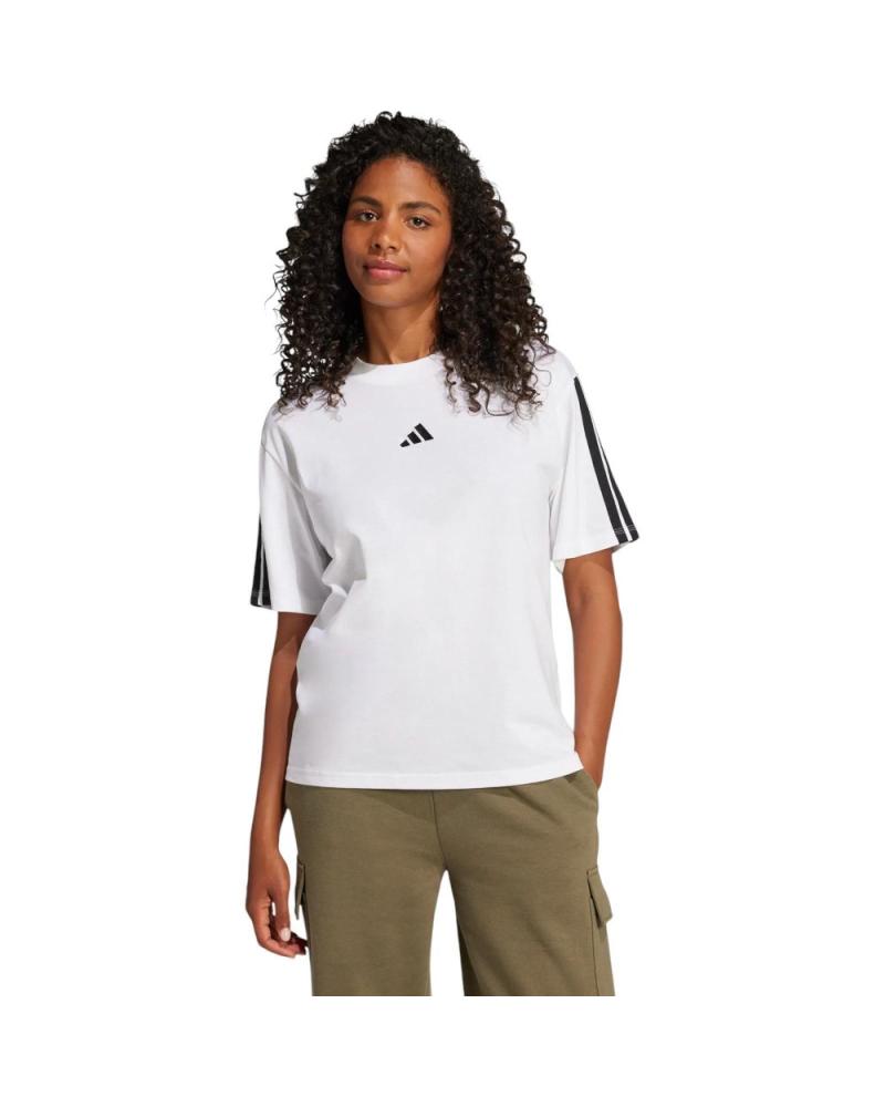 CAMISETA ADIDAS 3 BANDAS MUJER CLARO