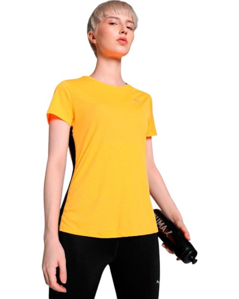 PUMA RUN FAVORITE VELOCITY SUN ATREAM 5250 CAMISETA MANGA CORTA AMARILLA NARANJA NARANJA