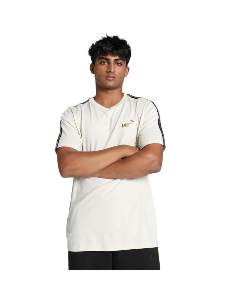 PUMA CAMISETA DE MANGA CORTA ESSENTIALS MINIMAL GOLD 630019-87 BEIGE BEIGE