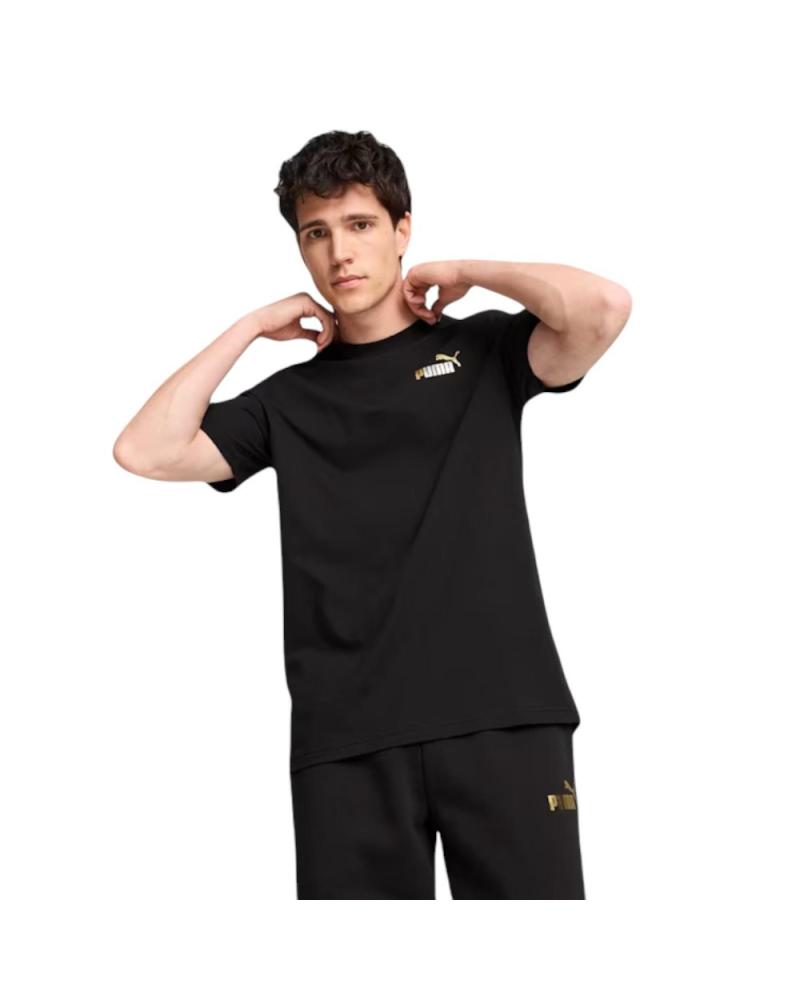 PUMA ESSENTIALS MINIMAL GOLD - CAMISETA DE MANGA CORTA NEGRA 630019-01 NEGRO