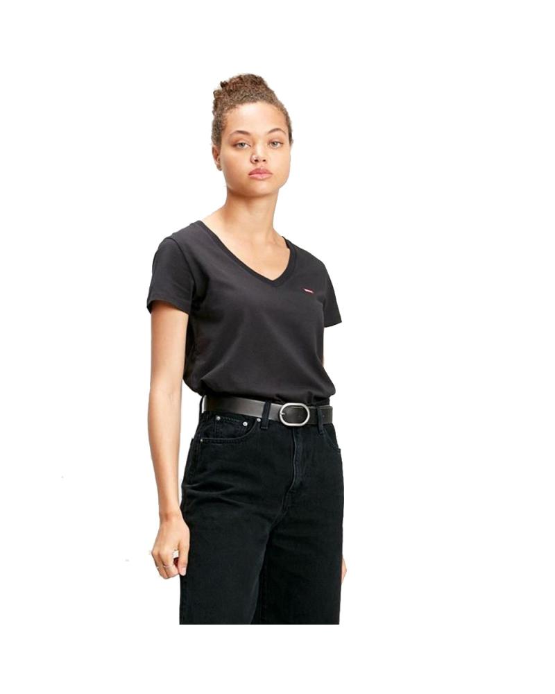 LEVIS LEVI'S PERFECT V-NECK 8541 CAMISETA NEGRA MANGA CORTA 3