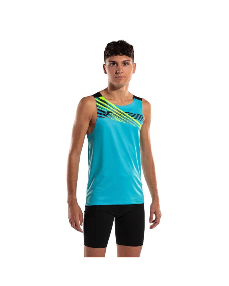 JOMA CAMISETA DE TIRANTES ELITE X TURQUESA FLÚOR CON NEGRO AZUL