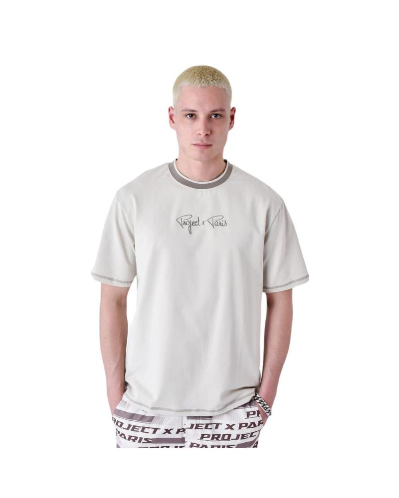 PROJECT X PARIS CAMISETA CLÁSICA BORDADA GRIS MODELO 2410083-GG GRIS