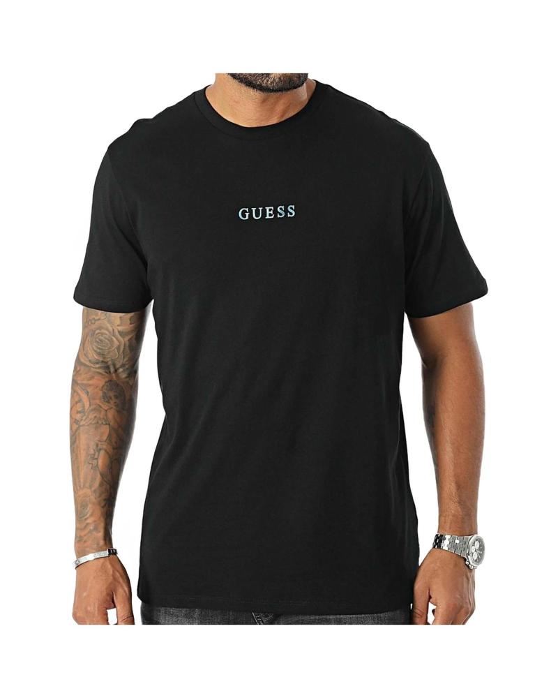 GUESS CAMISETA PAINTED CON LOGO AZUL NEGRO NEGRO