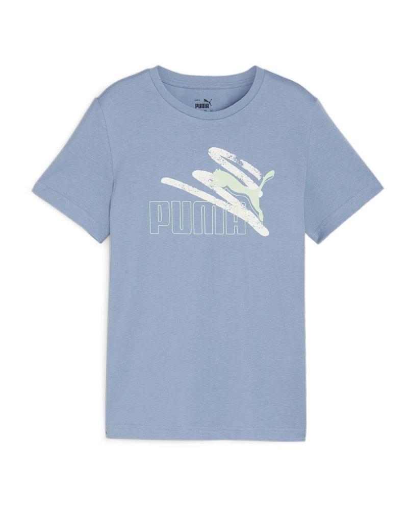 CAMISETA PUMA ESSENTIALS LOGO SUMMER ZEN PARA HOMBRE - AZUL, REF. 67898 AZUL