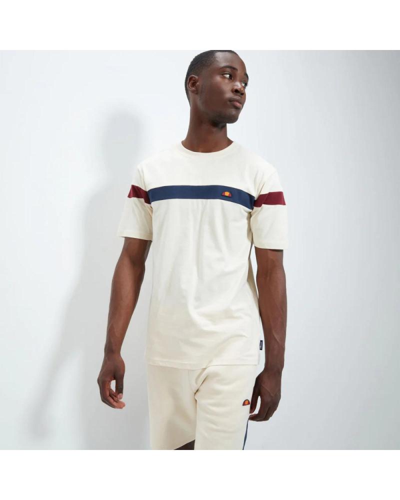 ELLESSE CAMISETA CASERIO OFF WHITE SHR17433-904 CON FRANJAS TRICOLOR MULTICOLOR