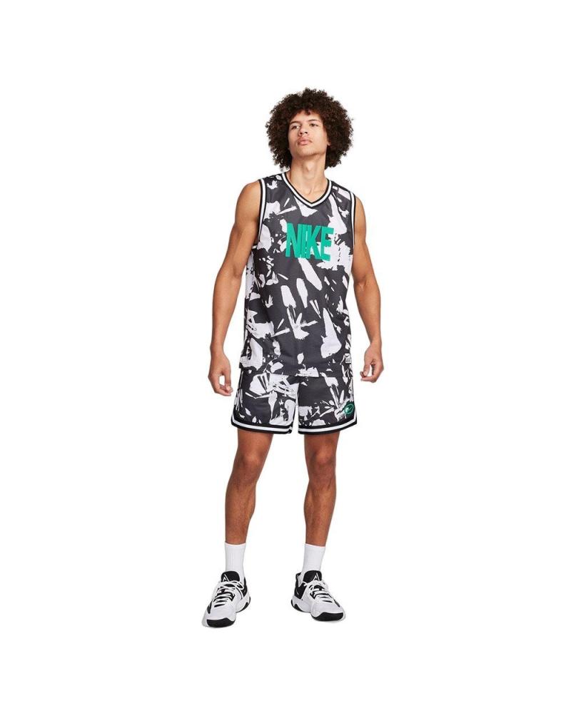 CAMISETA BALONCESTO NIKE DF DNA JERSEY AOP SSNL BLANCO NEGRO NEGRO