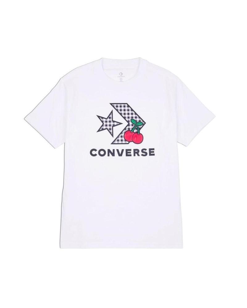 CAMISETA CONVERSE CHERRY STAR CHEVRON INFILL BLANCA - MODELO 10026042 BLANCO