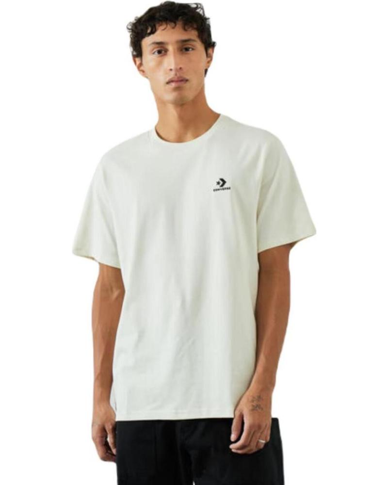 CAMISETA CONVERSE STANDARD FIT CLASSIC STAR CHEVRON EGRET BEIGE - MODELO 10023876 BEIG