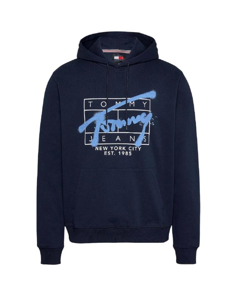 SUDADERA CON CAPUCHA TOMMY HILFIGER AZUL MARINO CON LOGO GRÁFICO AZUL