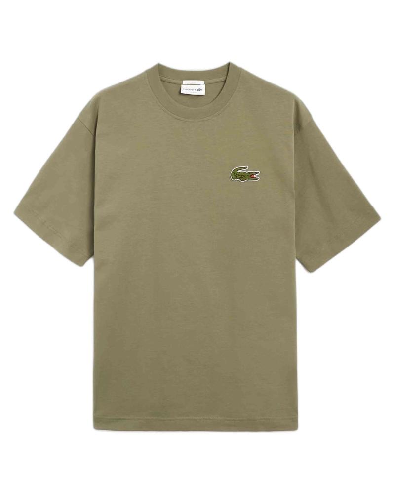 LACOSTE CAMISETA T-SHIRT VERDE CON LOGO BORDADO VERDE