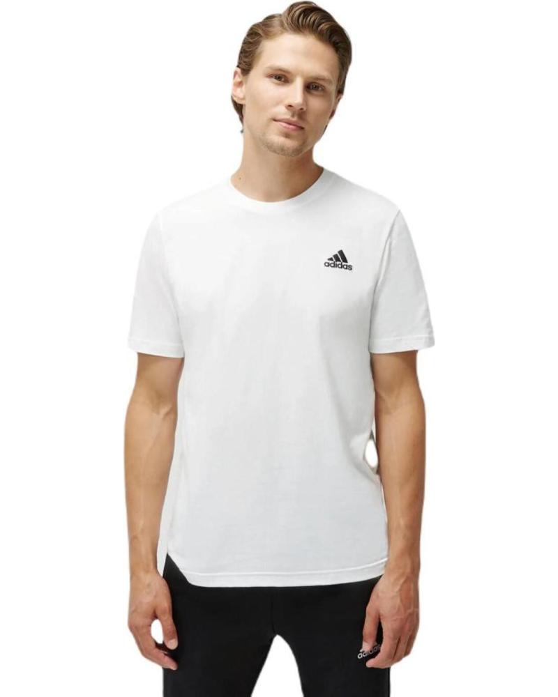 CAMISETA ADIDAS ESSENTIALS SINGLE JERSEY CON LOGO BORDADO PEQUEÑO BLANCA IC9286 BLANCO