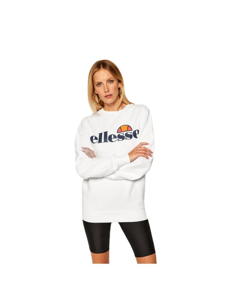 SUDADERA ELLESSE AGATA SGS03238-908 BLANCA CON LOGO CLÁSICO BLANCO