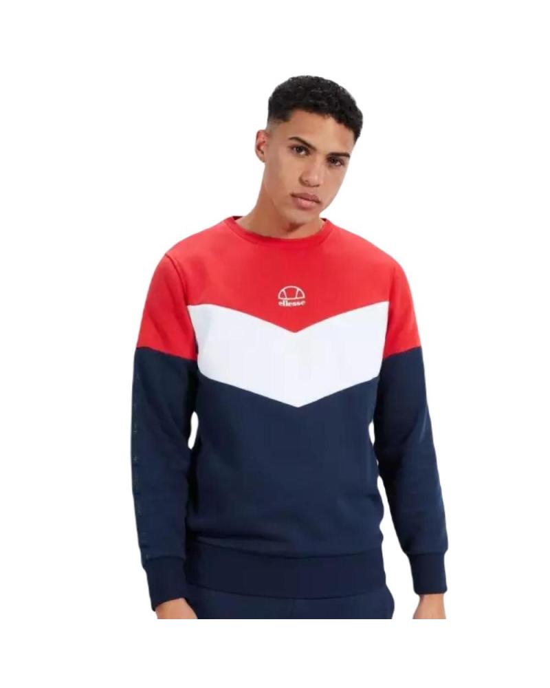 SUDADERA ELLESSE RESISTENZA SXT19183-823 MARINO, BLANCO Y ROJO MULTICOLOR